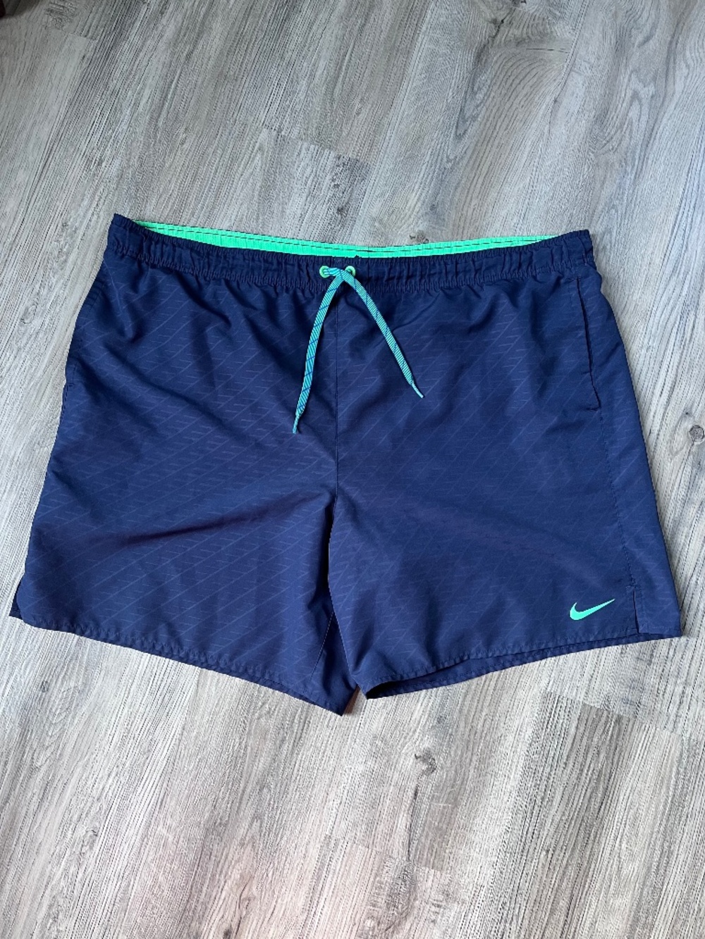 Nike Swim Trunks Mens Adult XXL Blue Drawstring Lined Bathing Casual 2XL